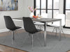 Juniper Armless Dining Chairs Black and Chrome (Set of 2) - Furniture Land (Milwaukee, WI)
