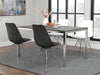 Juniper Armless Dining Chairs White and Chrome (Set of 2) - Furniture Land (Milwaukee, WI)