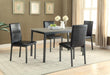 Garza Upholstered Dining Chairs Black (Set of 2) - Furniture Land (Milwaukee, WI)