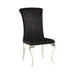 Betty Upholstered Side Chairs Black and Chrome (Set of 4) - Furniture Land (Milwaukee, WI)