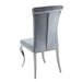 Betty Upholstered Side Chairs Grey and Chrome (Set of 4) - Furniture Land (Milwaukee, WI)