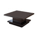 Reston Pedestal Square Coffee Table Cappuccino - Furniture Land (Milwaukee, WI)