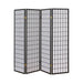 Roberto 4-panel Folding Screen Dark Grey and White - Furniture Land (Milwaukee, WI)