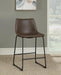 Michelle Armless Counter Height Stools Two-tone Brown and Black (Set of 2) - Furniture Land (Milwaukee, WI)