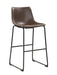 Michelle Armless Bar Stools Two-tone Brown and Black (Set of 2) - Furniture Land (Milwaukee, WI)
