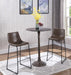 Michelle Armless Bar Stools Two-tone Brown and Black (Set of 2) - Furniture Land (Milwaukee, WI)