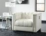 Chaviano Tufted Upholstered Chair Pearl White - Furniture Land (Milwaukee, WI)