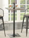 Cavalier Square Bar Table Dark Elm and Matte Black - Furniture Land (Milwaukee, WI)
