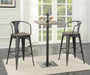 Cavalier Square Bar Table Dark Elm and Matte Black - Furniture Land (Milwaukee, WI)
