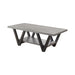 Stevens V-shaped Coffee Table Black and Antique Grey - Furniture Land (Milwaukee, WI)