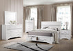 Miranda California King. E.King, & Queen 2-drawer Storage Bed Black & White - Furniture Land (Milwaukee, WI)