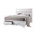 Miranda California King. E.King, & Queen 2-drawer Storage Bed Black & White - Furniture Land (Milwaukee, WI)