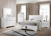 Miranda California King. E.King, & Queen 2-drawer Storage Bed Black & White - Furniture Land (Milwaukee, WI)