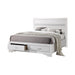 Miranda California King. E.King, & Queen 2-drawer Storage Bed Black & White - Furniture Land (Milwaukee, WI)