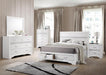 Miranda California King. E.King, & Queen 2-drawer Storage Bed Black & White - Furniture Land (Milwaukee, WI)