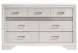 Miranda 7-drawer Dresser White and Rhinestone - Furniture Land (Milwaukee, WI)