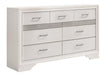 Miranda 7-drawer Dresser White and Rhinestone - Furniture Land (Milwaukee, WI)