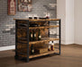 Renaldi Bar Unit with Stemware Rack Antique Nutmeg - Furniture Land (Milwaukee, WI)
