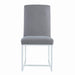 Mackinnon Upholstered Side Chairs Grey and Chrome (Set of 2) - Furniture Land (Milwaukee, WI)
