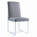 Mackinnon Upholstered Side Chairs Grey and Chrome (Set of 2) - Furniture Land (Milwaukee, WI)