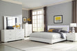 Felicity Eastern King, Queen, & Cal.King Panel Bed with LED Lighting Glossy White - Furniture Land (Milwaukee, WI)