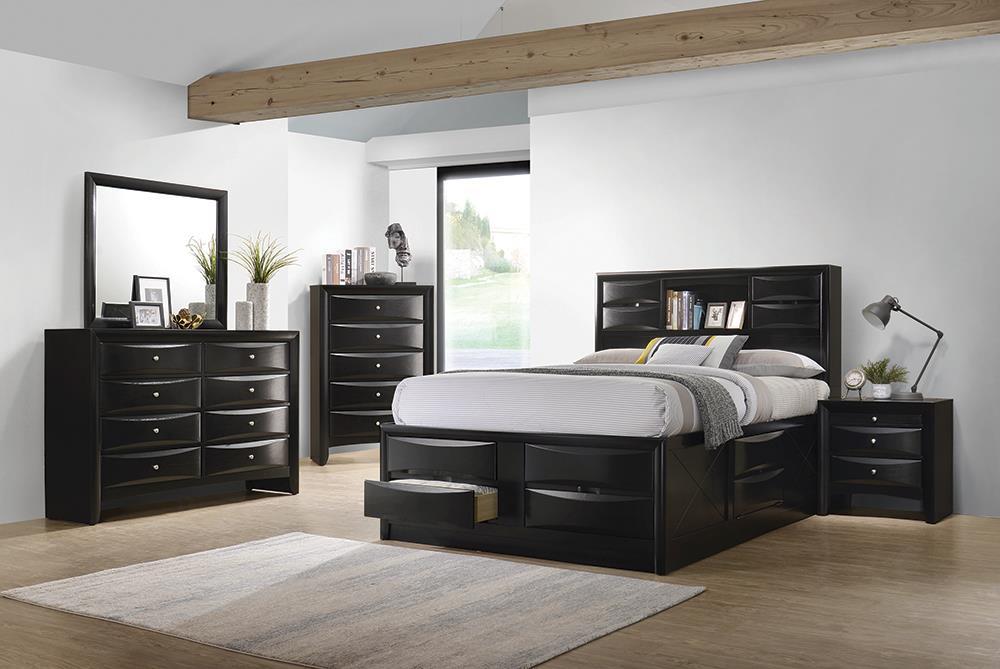 Briana Eastern King Platform Storage Bed Black - Furniture Land (Milwaukee, WI)