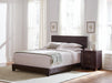 Dorian Upholstered California King, E.King, & Queen Bed Black, Brown, & Grey - Furniture Land (Milwaukee, WI)