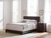 Dorian Upholstered California King, E.King, & Queen Bed Black, Brown, & Grey - Furniture Land (Milwaukee, WI)