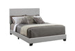 Dorian Upholstered California King, E.King, & Queen Bed Black, Brown, & Grey - Furniture Land (Milwaukee, WI)