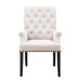Alana Upholstered Arm Chair Beige and Smokey Black - Furniture Land (Milwaukee, WI)