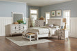 Franco Eastern King & Queen Panel Bed Antique White & Oak - Furniture Land (Milwaukee, WI)