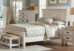 Franco Eastern King & Queen Panel Bed Antique White & Oak - Furniture Land (Milwaukee, WI)