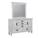 Franco Rectangular Dresser Mirror Antique White - Furniture Land (Milwaukee, WI)