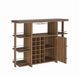 Evelio Bar Unit with Wine Bottle Storage Walnut - Furniture Land (Milwaukee, WI)