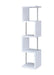 Baxter 4-shelf Bookcase White and Chrome - Furniture Land (Milwaukee, WI)