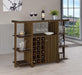 Evelio Bar Unit with Wine Bottle Storage Walnut - Furniture Land (Milwaukee, WI)