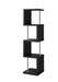 Baxter 4-shelf Bookcase Black and Chrome - Furniture Land (Milwaukee, WI)