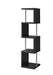 Baxter 4-shelf Bookcase Black and Chrome - Furniture Land (Milwaukee, WI)
