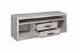 Burke 2-drawer TV Console Grey Driftwood - Furniture Land (Milwaukee, WI)