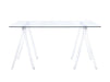 Amaturo Writing Desk with Glass Top Clear - Furniture Land (Milwaukee, WI)