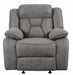 Higgins Overstuffed Upholstered Glider Recliner Grey - Furniture Land (Milwaukee, WI)