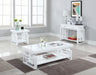 Schmitt Rectangular Coffee Table High Glossy White - Furniture Land (Milwaukee, WI)