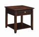 Bradford Square 1-shelf End Table Walnut - Furniture Land (Milwaukee, WI)