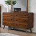 Robyn 6-drawer Dresser Dark Walnut - Furniture Land (Milwaukee, WI)