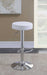 Ramses Adjustable Backless Bar Stool Chrome and White - Furniture Land (Milwaukee, WI)