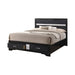 Miranda California King. E.King, & Queen 2-drawer Storage Bed Black & White - Furniture Land (Milwaukee, WI)