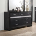 Miranda 7-drawer Dresser Black and Rhinestone - Furniture Land (Milwaukee, WI)