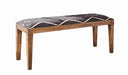 Lamont Rectangular Upholstered Bench Natural and Navy - Furniture Land (Milwaukee, WI)