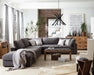 Lamont Rectangular Upholstered Bench Natural and Navy - Furniture Land (Milwaukee, WI)