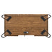 Sheeran Writing Desk with 4 Hidden Storages Rustic Amber - Furniture Land (Milwaukee, WI)
